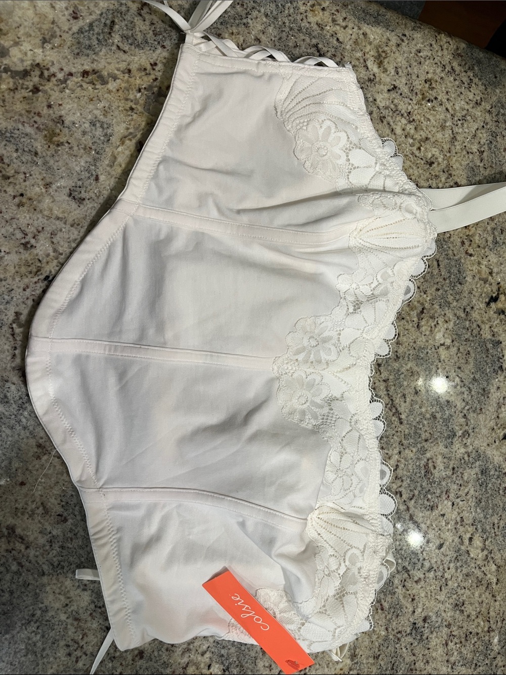 Colsie off White Lace-Trim Bustier brassiere size 2X. Brand new with tag.